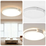 LIVARA 32/52/62cm LED Ceiling Light Three-Color Dimmable 28W/48W/58W Modern Round Flush Mount Lamp Eye-Protective & Minimalist Design - White
