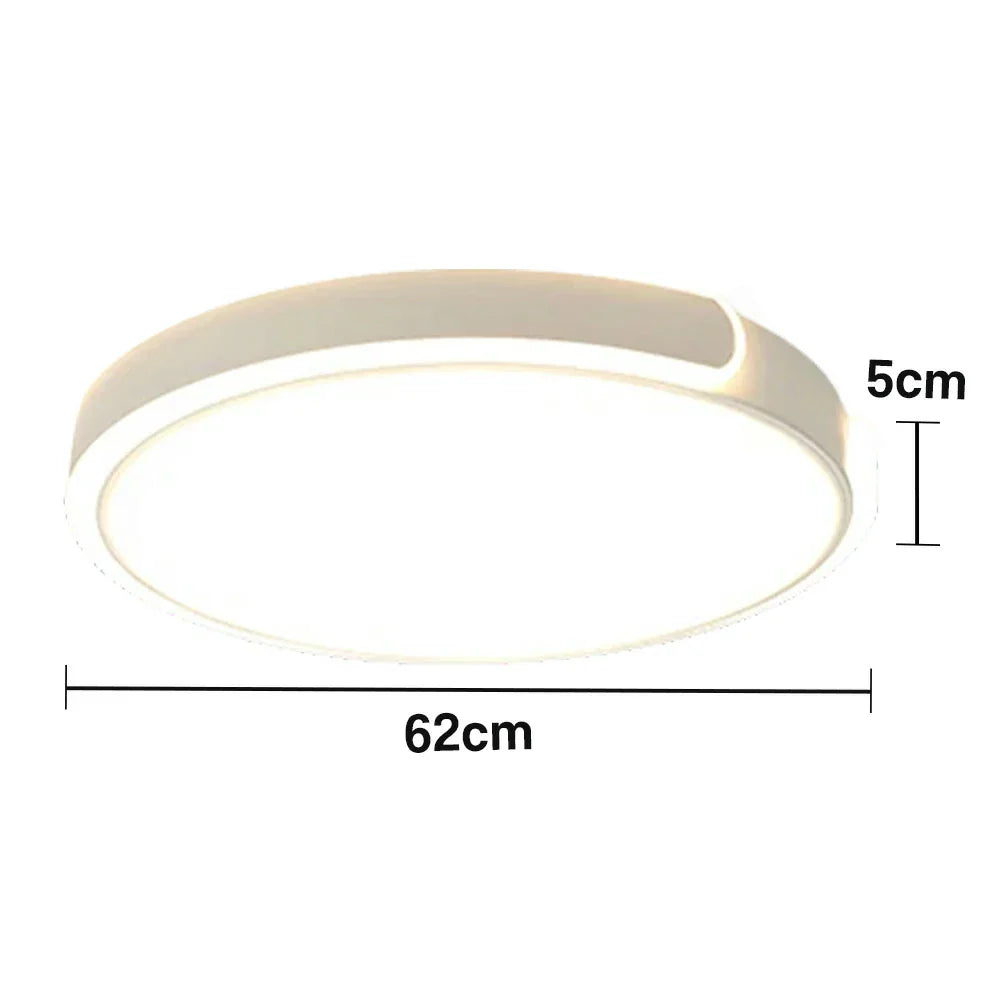 LIVARA 32/52/62cm LED Ceiling Light Three-Color Dimmable 28W/48W/58W Modern Round Flush Mount Lamp Eye-Protective & Minimalist Design - White