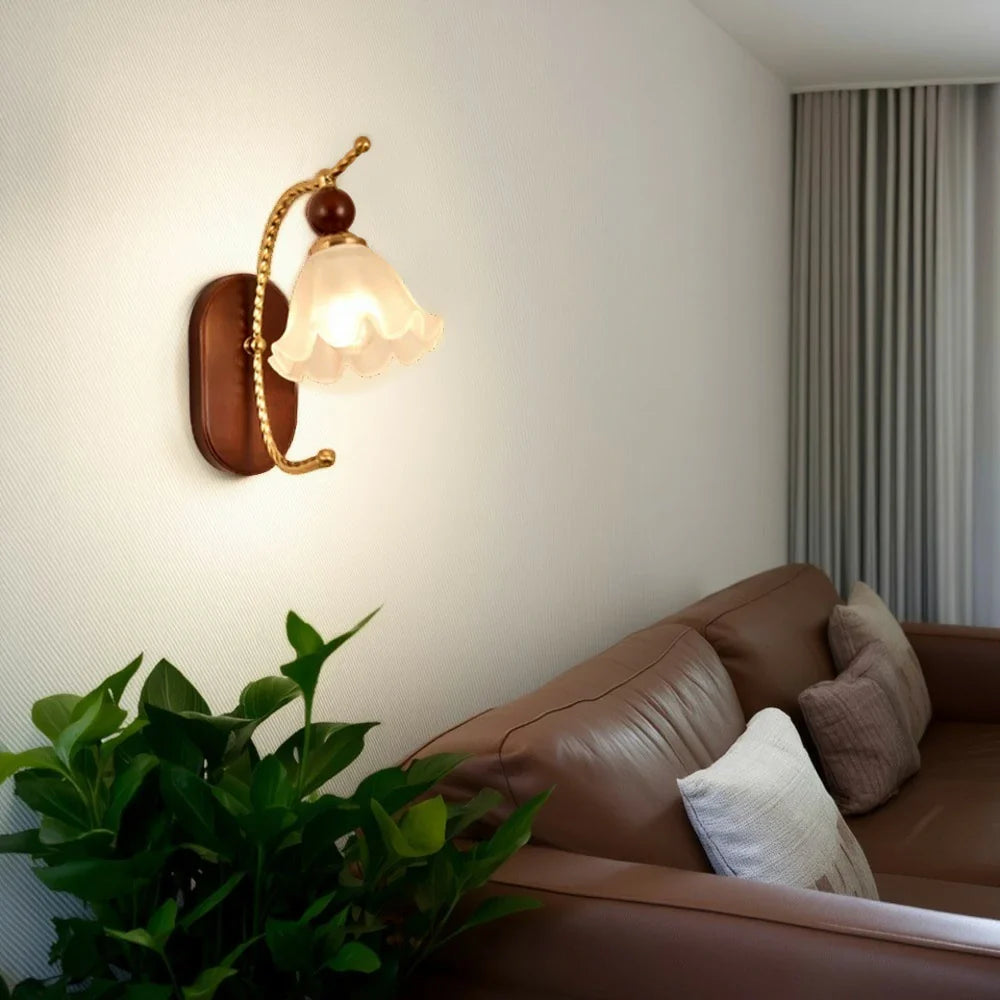 LIVARA 12W Design Decorative Modern Light Eye-Protection Dimmable Three-Color Lamp Wall LED Lily Summer