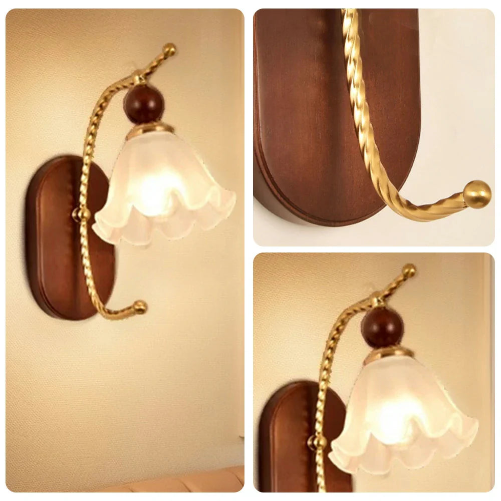 LIVARA 12W Design Decorative Modern Light Eye-Protection Dimmable Three-Color Lamp Wall LED Lily Summer