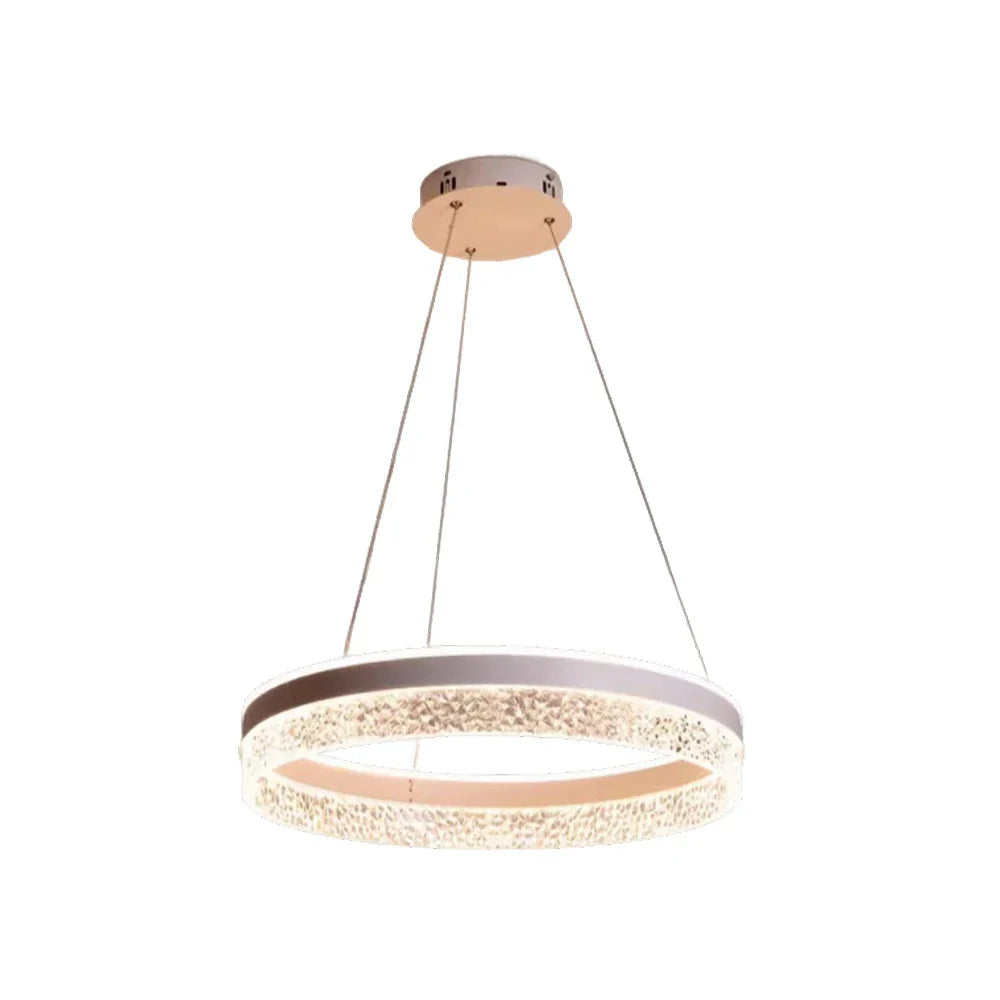 LIVARA 50/60cm Pendant Light Diamond Acrylic LED Ceiling Lamp Three-Color Dimmable Modern Design - 57W/68W Energy Efficient & Durable - White