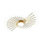 LIVARA 50W Gold - Fixture Acrylic & Iron Modern Light Neutral Heads Rotating 42+1 with Design Firework Light Ceiling LED