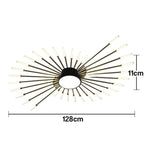 LIVARA 50W - Fixture Acrylic & Iron Modern Light Neutral Heads Rotating 42+1 with Design Firework Light Ceiling LED Black