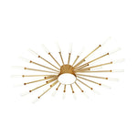 LIVARA 36W Gold - Fixture Acrylic & Iron Modern Light Neutral Heads Rotating 28+1 with Design Firework Light Ceiling LED