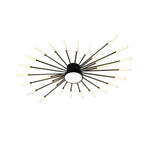 LIVARA 36W - Fixture Acrylic & Iron Modern Light Neutral Heads Rotating 28+1 with Design Firework Light Ceiling LED Black