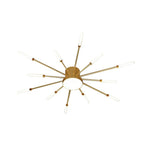 LIVARA 36W Gold - Fixture Acrylic & Iron Modern Light Neutral Heads Rotating 12+1 with Design Firework Sparkling Light Ceiling LED