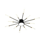 LIVARA 36W - Fixture Acrylic & Iron Modern Light Neutral Heads Rotating 12+1 with Design Firework Sparkling Light Ceiling LED Black