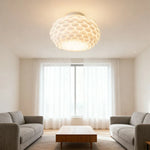 LIVARA 38/45cm Three-Color Dimmable LED Ceiling Light 9W Modern Flower Bud Design Flush Mount Lamp with Eye-Protection Soft Light - White