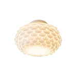 LIVARA 38/45cm Three-Color Dimmable LED Ceiling Light 9W Modern Flower Bud Design Flush Mount Lamp with Eye-Protection Soft Light - White