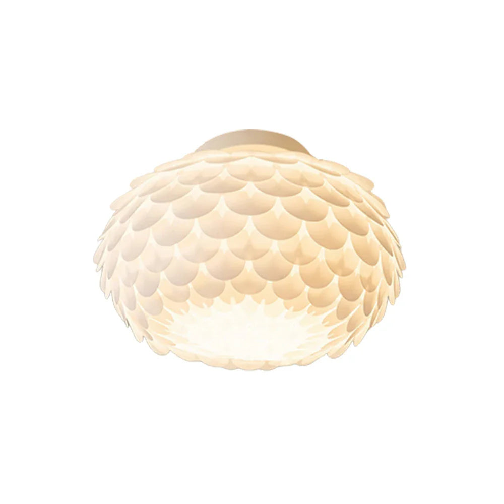 LIVARA 38/45cm Three-Color Dimmable LED Ceiling Light 9W Modern Flower Bud Design Flush Mount Lamp with Eye-Protection Soft Light - White