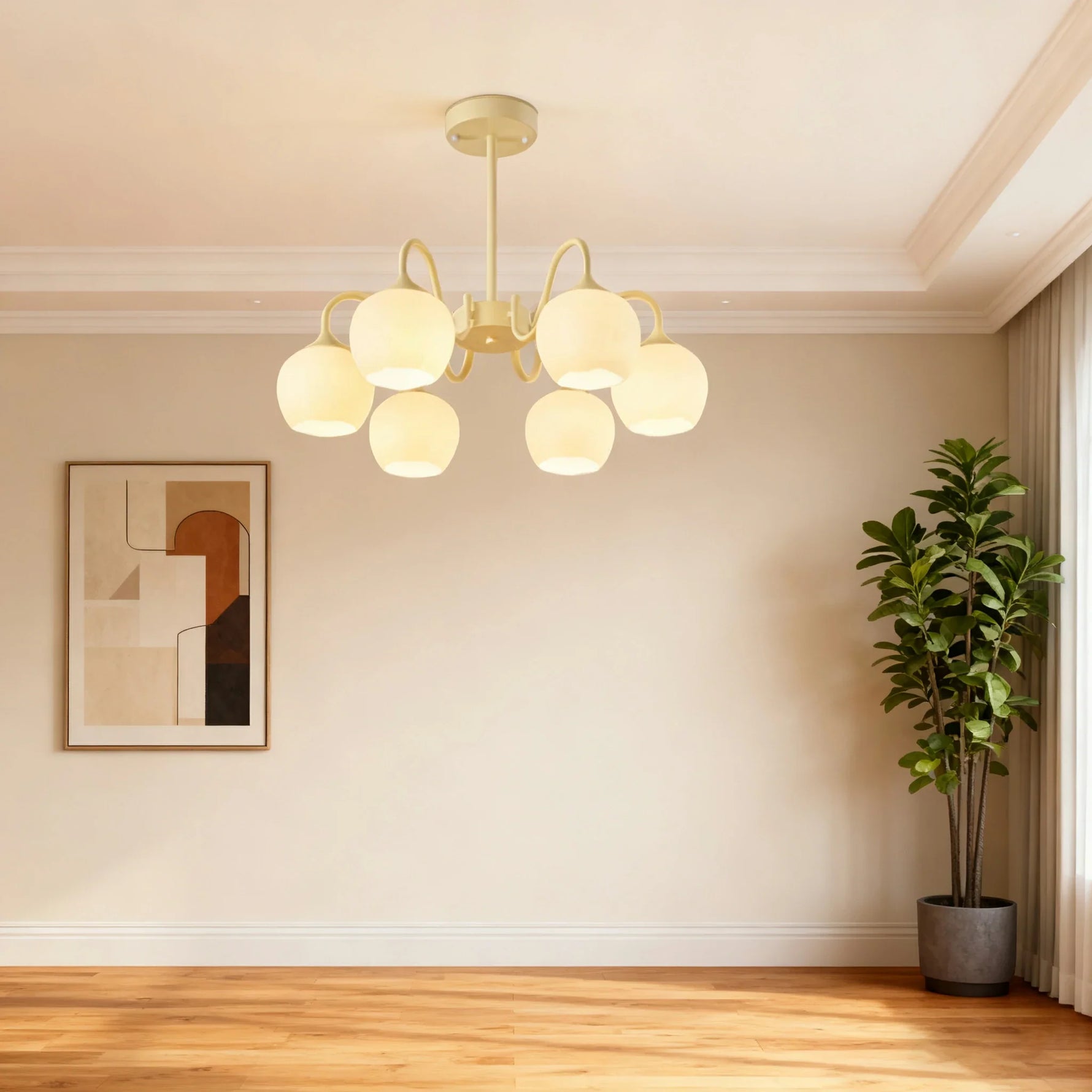 LIVARA 30W Body Iron Rust-Resistant & Anti-Flicker Rod, Adjustable LED, Eye-Protective Full-Spectrum with Light Pendant