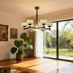 LIVARA 30W Illumination Bright Flicker-Free & LED Eye-Care Dimmable Three-Color Source, Light Dual with Light Pendant Crystal