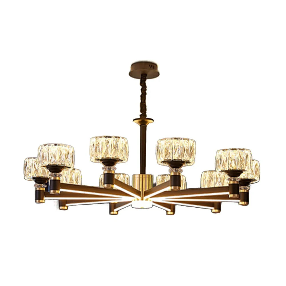 LIVARA 50W Illumination Bright Flicker-Free & LED Eye-Care Dimmable Three-Color Source, Light Dual with Light Pendant Crystal