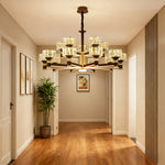 LIVARA 75W Illumination Bright Flicker-Free & LED Eye-Care Dimmable Three-Color Source, Light Dual with Light Pendant Crystal