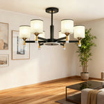 LIVARA 72W Design Eye-Comfort Flicker-Free & Source Light Dual LED, Three-Color Adjustable with Light Pendant Crystal