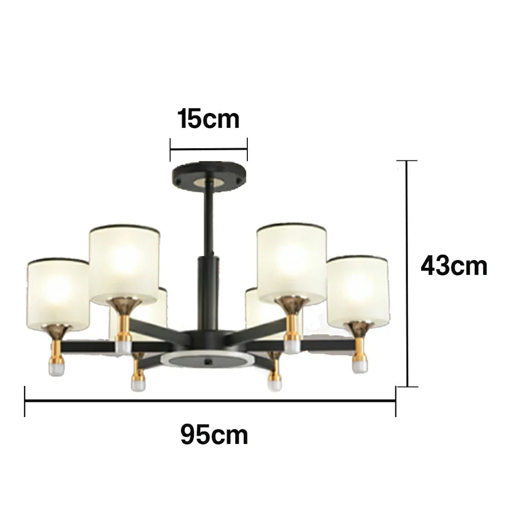 LIVARA 72W Design Eye-Comfort Flicker-Free & Source Light Dual LED, Three-Color Adjustable with Light Pendant Crystal