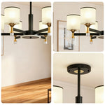 LIVARA 72W Design Eye-Comfort Flicker-Free & Source Light Dual LED, Three-Color Adjustable with Light Pendant Crystal