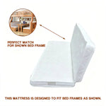 LIVARA Foldable Bunk 8cm Fibre, Design, - Coconut Lightweight 3D Cushion Latex Multi-Layer Easy Fabric, Breathable Bed Mattress Safety-Edge Storage