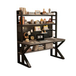 LIVARA Office Black and Space-Saving 2-in-1 Pegboard Design, Panels, Storage - Desk 100/120/140cm, Frame, Steel Thick Grey