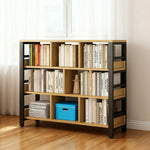 LIVARA 4-Tier Steel Thickened Storage Space-Saving Reinforced Bookshelf - Frame Rack, Eco Panels, 80/110/140cm Black