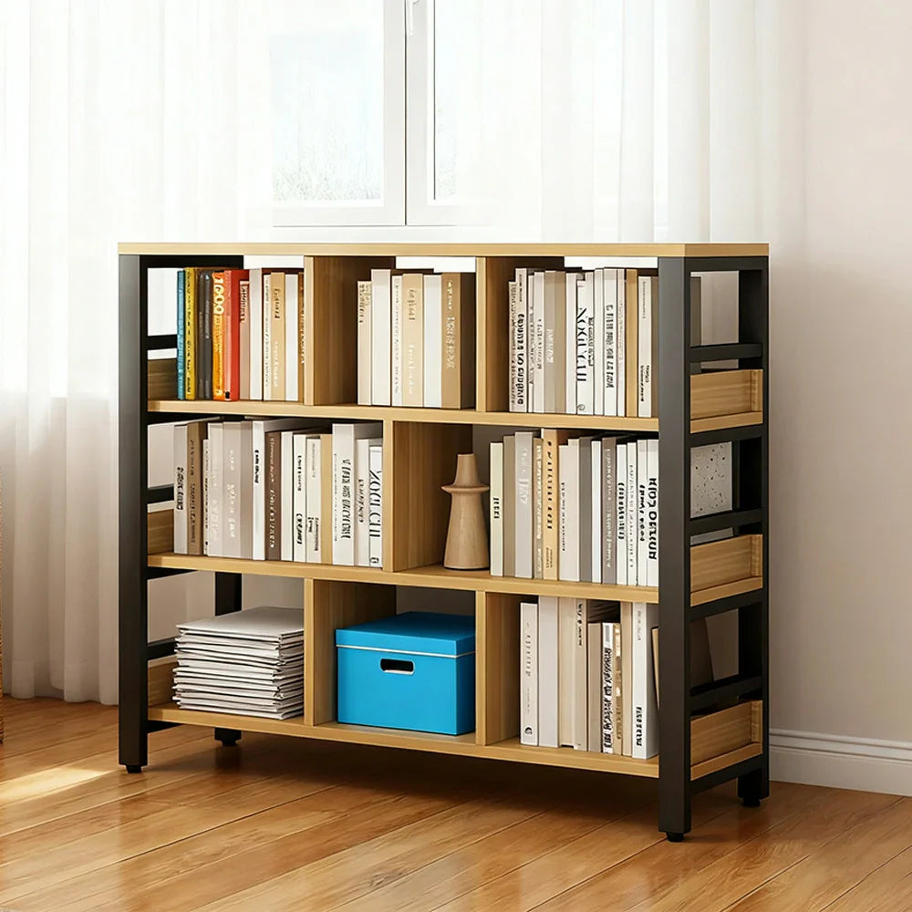 LIVARA 4-Tier Steel Thickened Storage Space-Saving Reinforced Bookshelf - Frame Rack, Eco Panels, 80/110/140cm Black