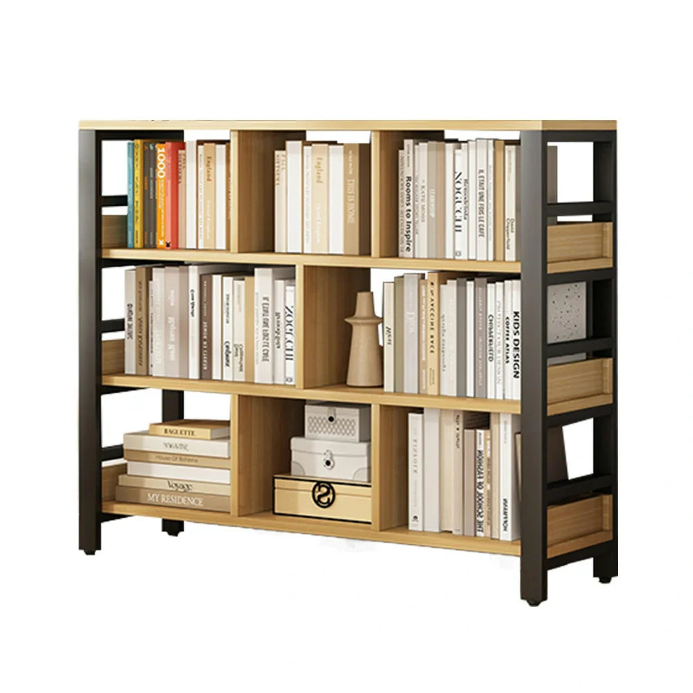 LIVARA 4-Tier Steel Thickened Storage Space-Saving Reinforced Bookshelf - Frame Rack, Eco Panels, 80/110/140cm Black