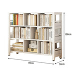 LIVARA 4-Tier Space-Saving Thickened Bookshelf Steel Panels, 80/110/140cm Eco Rack, - Storage Frame Reinforced White