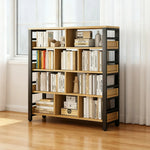 LIVARA 5-Tier Reinforced Space-Saving Frame Bookshelf - Storage Panels, Steel Eco Rack, 80/110/140cm Thickened Black