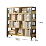 LIVARA 5-Tier Reinforced Space-Saving Frame Bookshelf - Storage Panels, Steel Eco Rack, 80/110/140cm Thickened Black