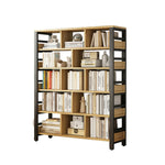 LIVARA 6-Tier Space-Saving Frame 80/110/140cm Bookshelf Rack, Storage Steel Thickened - Panels, Reinforced Eco Black
