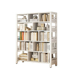 LIVARA 6-Tier Frame Steel Bookshelf Storage Space-Saving 80/110/140cm Reinforced Rack, Thickened - Eco Panels, White
