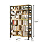 LIVARA 7-Tier Reinforced - Panels, Steel Space-Saving Rack, Frame Storage Bookshelf Thickened 80/110/140cm Eco Black