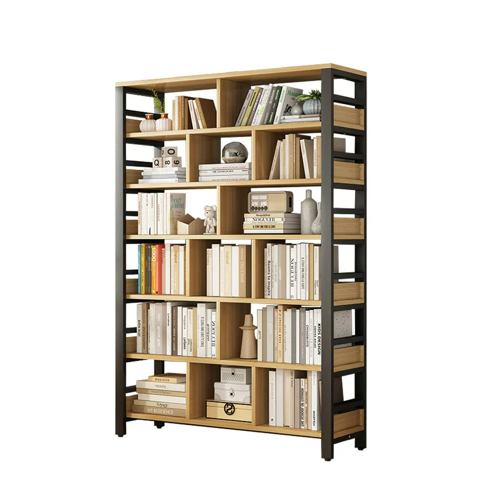 LIVARA 7-Tier Reinforced - Panels, Steel Space-Saving Rack, Frame Storage Bookshelf Thickened 80/110/140cm Eco Black