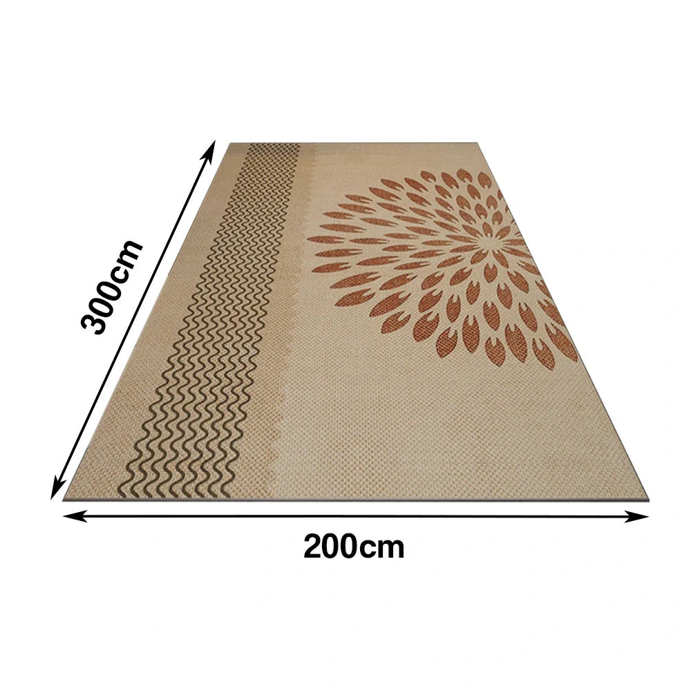 LIVARA Floor Rugs 160/200cm Non-Fraying, Customizable Stain-Resistant High-Density Weave Anti-Slip Backing