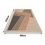 LIVARA 160/200cm Floor Rugs Belgian Velvet, Non-Fraying, Soft and Dense, Easy to Clean, Anti-Slip Backing