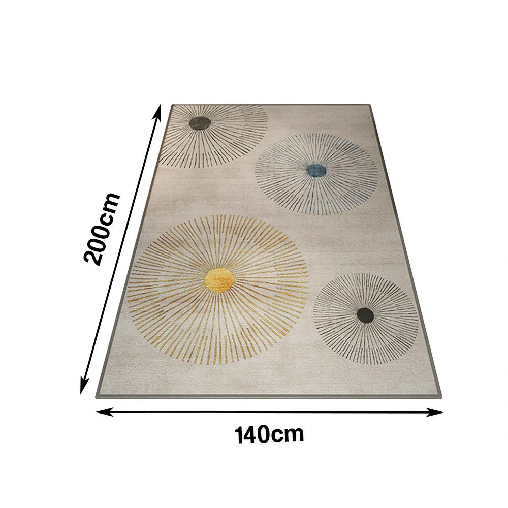 LIVARA 140/160cm Floor Rugs Belgian Velvet Soft Dense Weave Stain-Resistant Anti-Slip Backing