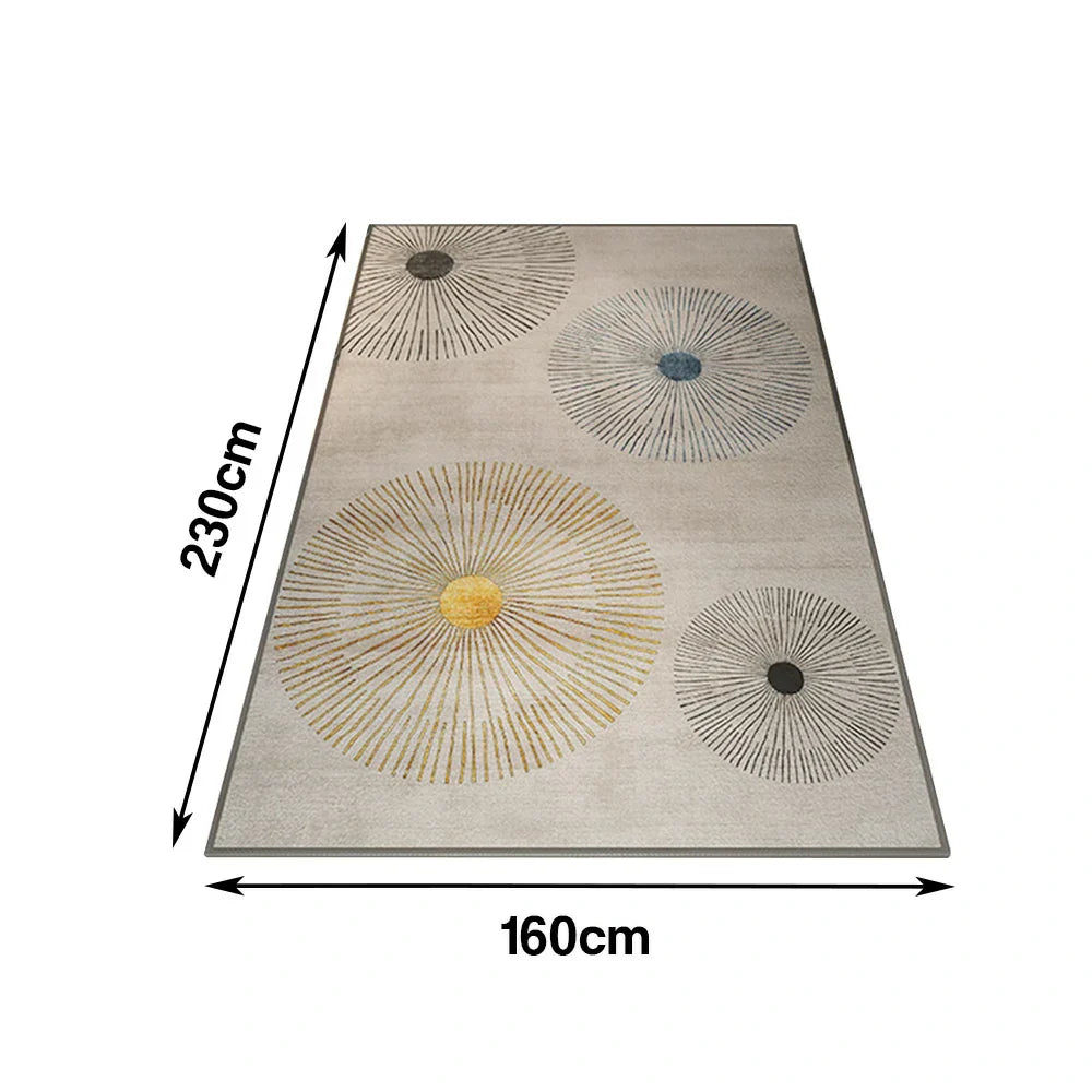 LIVARA 140/160cm Floor Rugs Belgian Velvet Soft Dense Weave Stain-Resistant Anti-Slip Backing