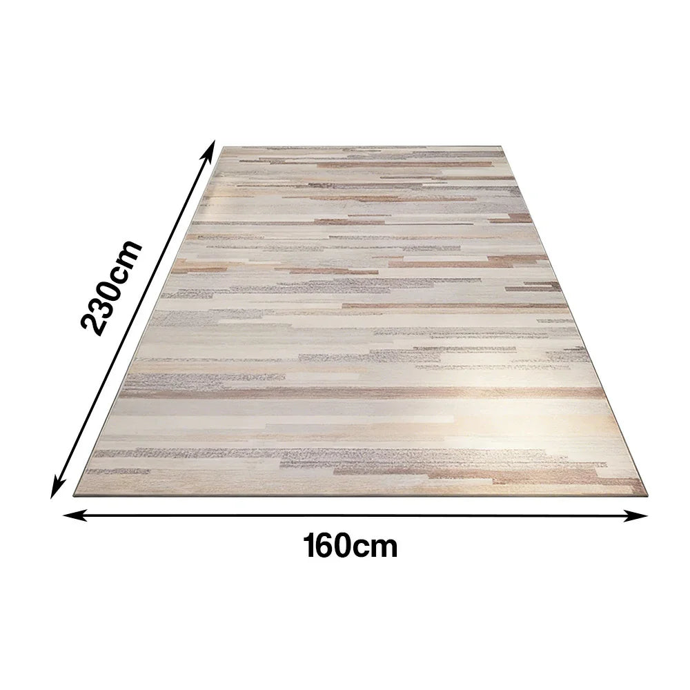 LIVARA 140/160cm Floor Rugs Non-Fraying, High-Density Weave, Soft, Stain-Resistant, Anti-Slip Backing