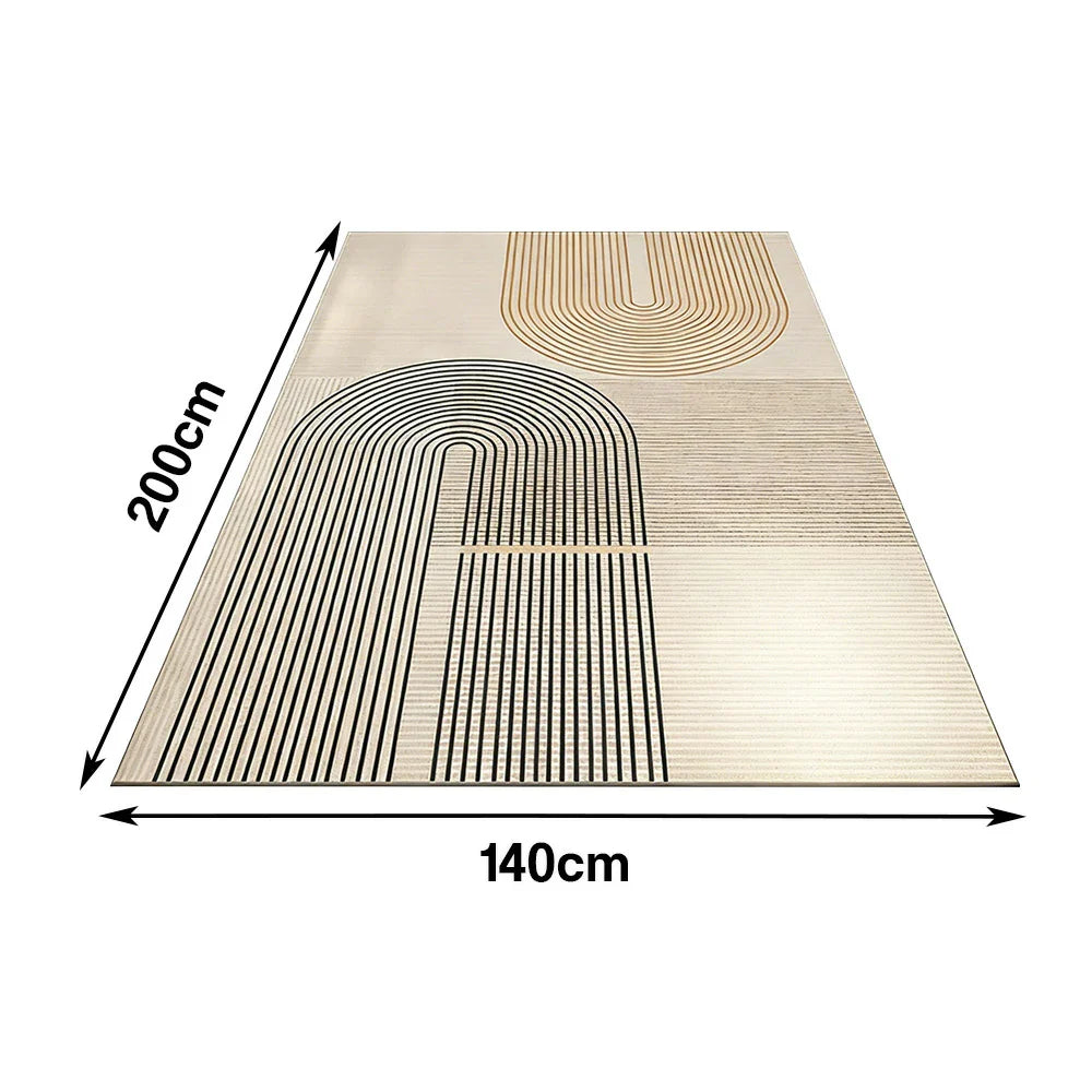 LIVARA 140/160cm Floor Rugs Belgian Velvet, High-Density Weave, Soft, Stain-Resistant, Anti-Slip Backing