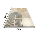 LIVARA 140/160cm Floor Rugs Belgian Velvet, High-Density Weave, Soft, Stain-Resistant, Anti-Slip Backing