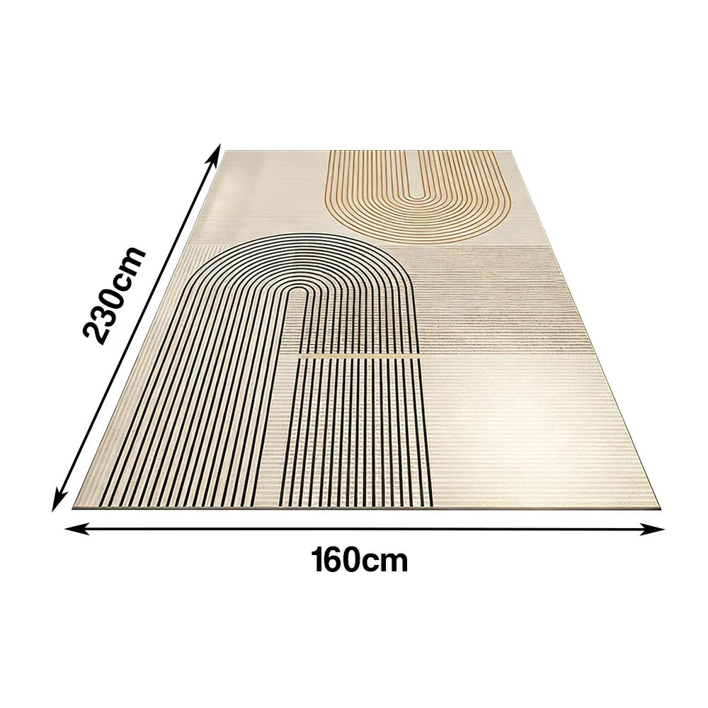 LIVARA 140/160cm Floor Rugs Belgian Velvet, High-Density Weave, Soft, Stain-Resistant, Anti-Slip Backing
