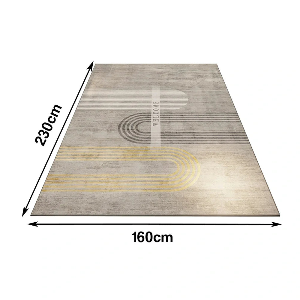 LIVARA 140/160cm Floor Rugs Non-Fraying, Soft Texture, Durable, Stain-Resistant, Anti-Slip Backing