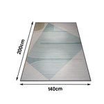 LIVARA 140/160cm Floor Rugs Belgian Velvet, Non-Fraying, Easy to Clean, High-Density Weave, Anti-Slip Backing