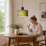 LIVARA Guangyun Large 35cm Artistic Drum Pendant Light for Dining Room Bedroom - Multicolour