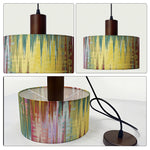 LIVARA Guangyun Large 35cm Artistic Drum Pendant Light for Dining Room Bedroom - Multicolour