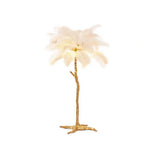 LIVARA 1.2m Feather Palm Tree Floor Lamp with 3-Colour Lighting for Living Room Bedroom - White