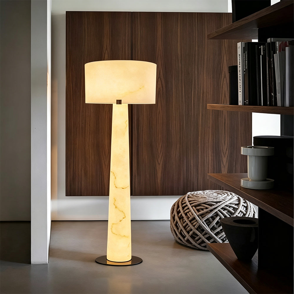LIVARA Premium 45cm x 163cm LED Floor Lamp with 3-Colour Lighting for Living Room Bedroom - Cream & Black