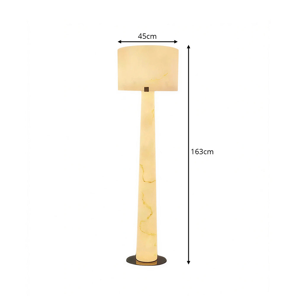 LIVARA Premium 45cm x 163cm LED Floor Lamp with 3-Colour Lighting for Living Room Bedroom - Cream & Black