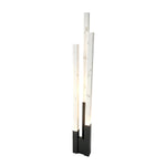 LIVARA Premium 3-Light Marble-Look LED Floor Lamp Warm Light for Living Room Bedroom - Pearl Black & White