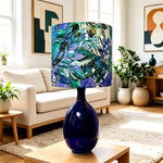 LIVARA Sea Bloom Rechargeable Ceramic Table Lamp with Touch Control & 3-Level Dimming for Bedroom - Blue